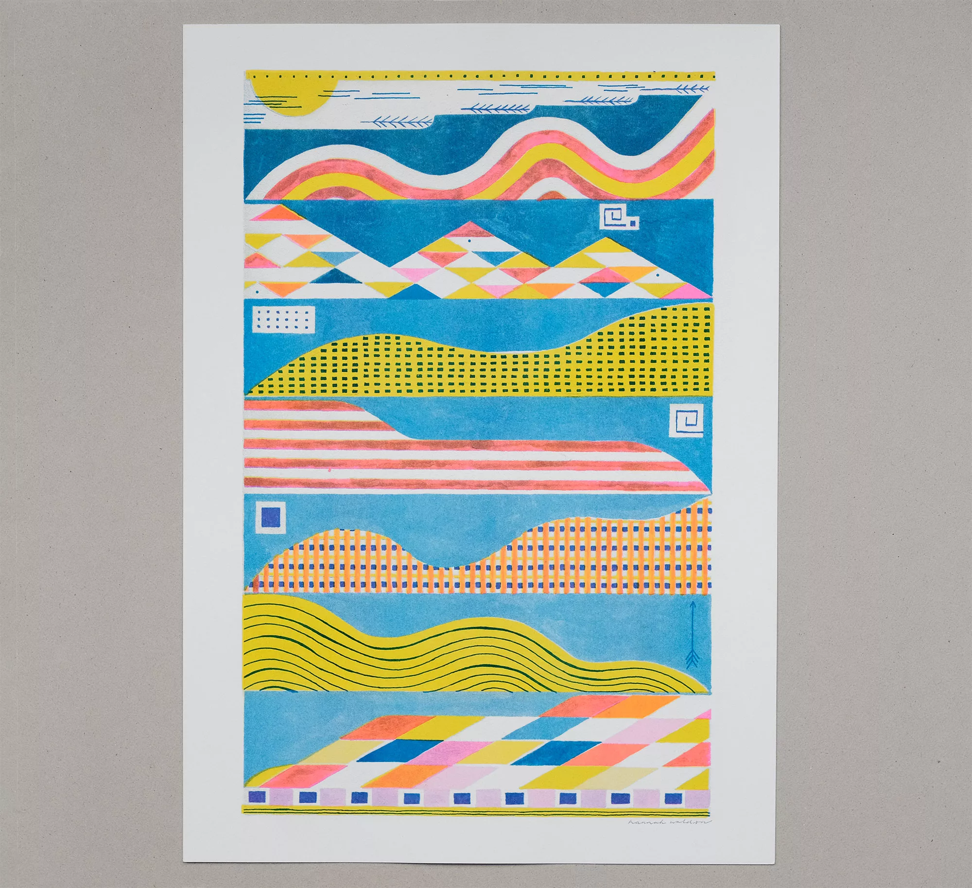 Memory of Flight risograph print